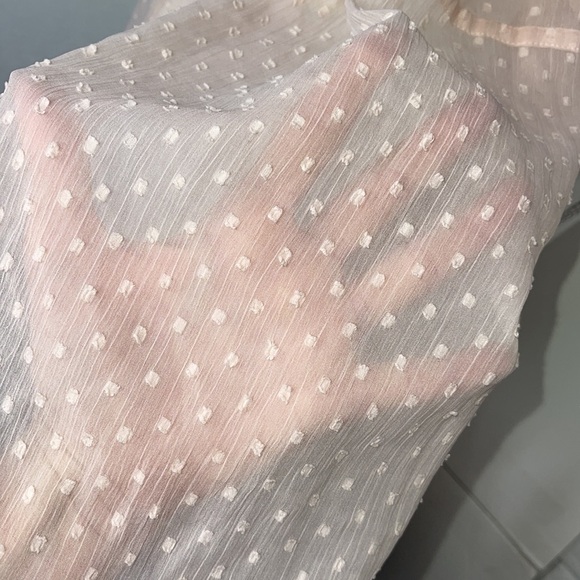 CEJON Light Pink Infinity Scarf with Embroidered Dots - Picture 5 of 5